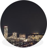 WallCircle - Wandcirkel ⌀ 120 - Urban - Kantoor - Zwart - Ronde schilderijen woonkamer - Wandbord rond - Muurdecoratie cirkel - Kamer decoratie binnen - Wanddecoratie muurcirkel - Woonaccessoires XXL