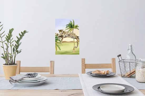 Stickers muraux - Panthère - Safari - Aquarelle - 20x30 cm - Film Adhésif