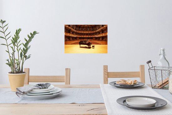 Stickers muraux - Film autocollant - Un piano sur scène dans un théâtre - 30x20 cm - Film adhésif - Stickers muraux Chambre d'enfant - Papier peint autocollant