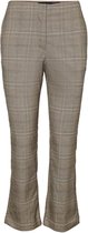 Vero Moda Broek Vmsandy Hr Kick Flare Check Pant 10254035 Tobacco Brown/port Royal Dames Maat - W25 X L32