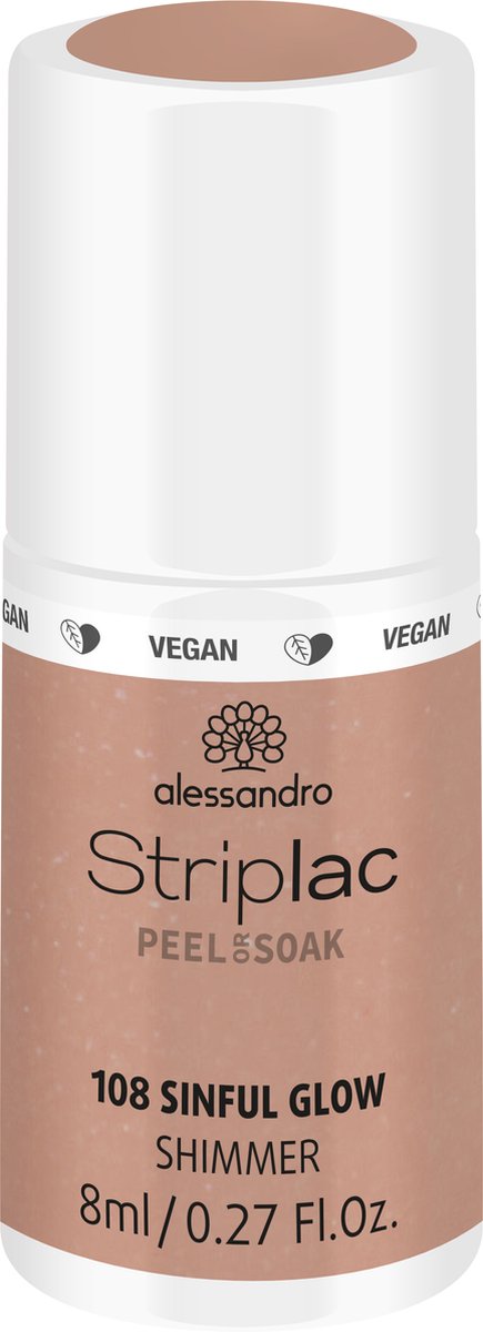 Alessandro Striplac Peel or Soak - Gellak - 108 Sinful Glow - 8 ml op Prijzenvolger.com