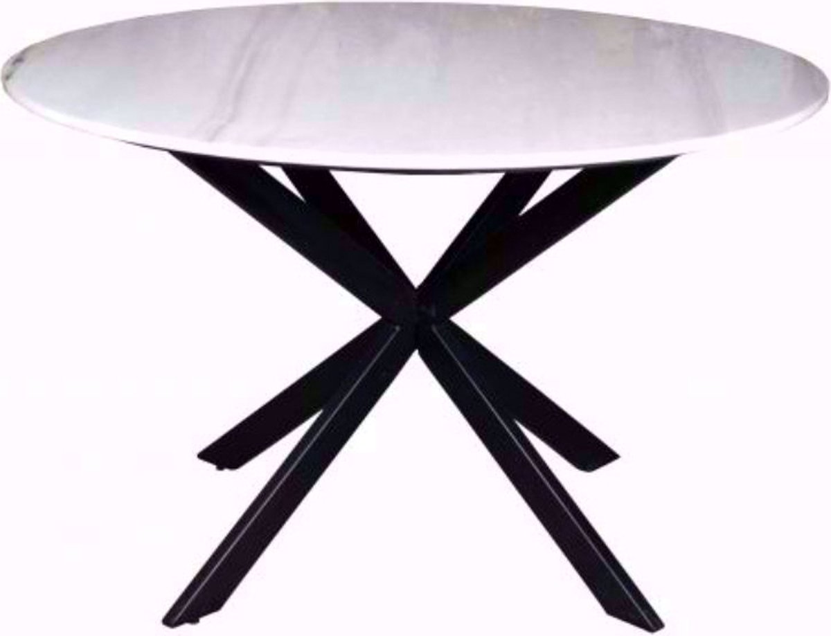 Starfurn Lynn Eettafel 130 cm Rond Wit Marmer