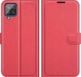 Cazy Galaxy A22 4G Hoesje - Portemonnee Book Case - TPU Kunstleer - Rood