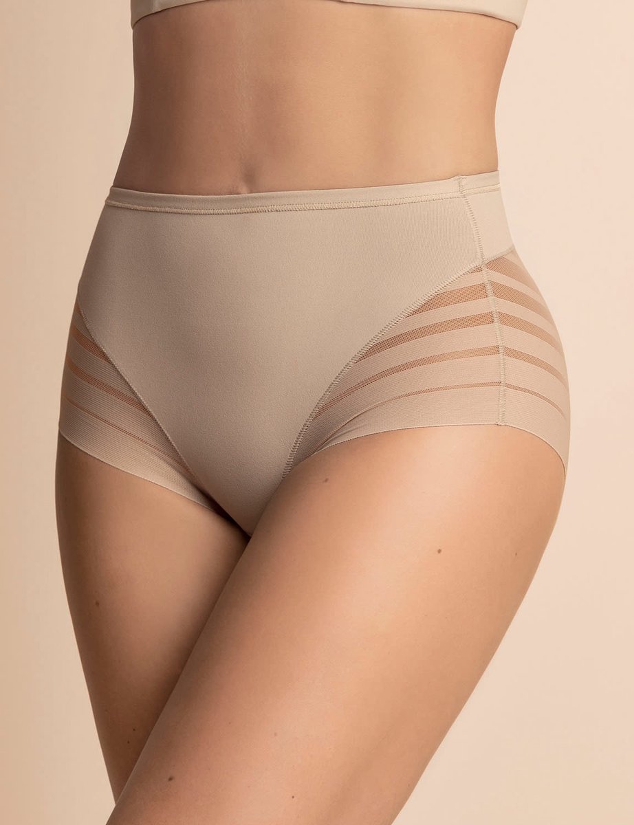 Lace Stripe Undetectable Slip | Nude