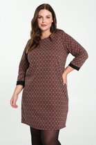 Paprika Dames Hoesjurk in jacquardtricot - Jurk - Maat 46