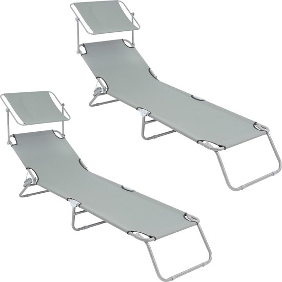 Ecd Germany 4x Opvouwbare Houten Ligstoel Oranje 3 Standen Verstelbaar Tot 120 Kg Tuin
