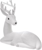 Tafeldecoratie - Wit rendier 50 cm laag