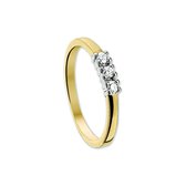 The Jewelry Collection Ring Diamant 0.15ct H P1 - Bicolor Goud
