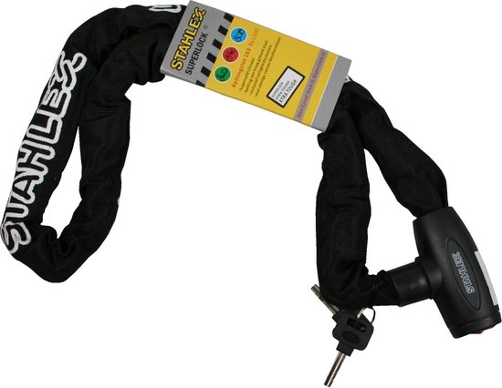Stahlex Kettingslot - Fietsslot - Scooterslot - Motorslot Ø 8mm x 120cm Gehard Staal Zwart van Stahlex — afbeelding 5