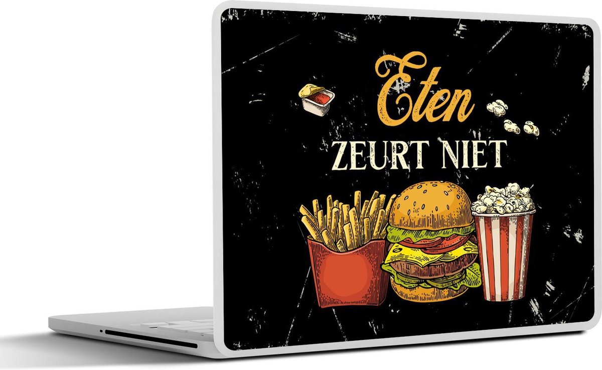 Laptop sticker - 11.6 inch - Eten - Saus - Tekst - 30x21cm - Laptopstickers - Laptop skin - Cover - Cadeau voor vrouw - Cadeau voor man