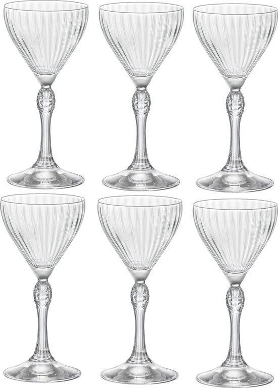Foto:  bormioli rocco likeurglazen america 20 s 140 ml set van 6 glazen digestiefglazen vintage jaren 20 design kristalhelder glaswerk duurzaam vaatwasserbestendig voor likeuren en sterke dranken 