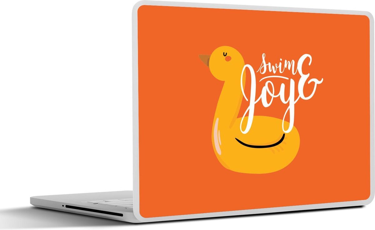 Laptop sticker - 12.3 inch - Zomer - Oranje - Zwemband