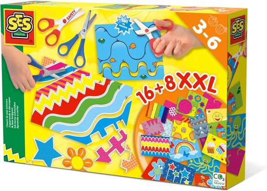 SES - Ik leer knippen XXL - veilige schaar en metalen schaar - met 24