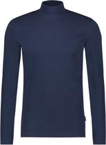 Purewhite -  Heren Slim Fit    T-shirt  - Blauw - Maat XS