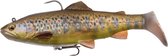Savage Gear 4D trout rattle shad - 12.5 cm - dark brown trout
