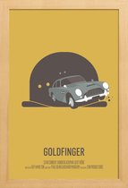 JUNIQE - Poster in houten lijst Goldfinger -20x30 /Geel & Grijs