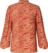 IVY BEAU Sien Blouse - Red/Multi-Colour - maat 46