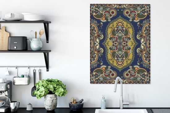 Tapis peinture sur toile - Motifs - Couleurs - 60x80 cm - Décoration murale