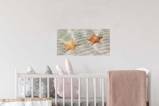 Stickers muraux - Étoile de mer - Water - Plage - 40x20 cm - Film adhésif