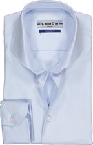 Ledub Tailored Fit overhemd - blauw - Strijkvriendelijk - Boordmaat: 44