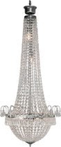 Kroonluchter Ø 50*113 cm E14/max 6*40W Zilverkleurig Ijzer, Glas Hanglamp Kristal