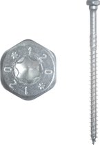 Wovar Dubbele kop schroeven Verzinkt M8 x 120 mm Zeskant en Torx in 1 - Per 10 Stuk