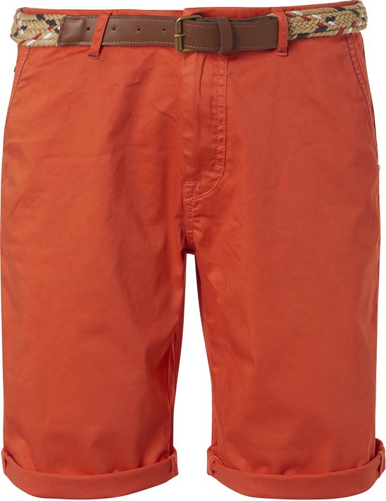 - Short Garment Dye Oranje - Modern-fit - Broek Heren