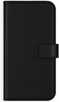 Selencia Hoesje Geschikt voor iPhone 13 Pro Max Hoesje Met Pasjeshouder - Selencia Echt Lederen Bookcase - Zwart