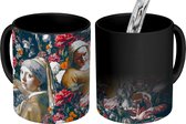 Magische Mok - Foto op Warmte Mok - Collage - Schilderij - Bloemen - Oude meesters - 350 ML