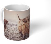 Mok - Schotse Hooglanders - Sneeuw - Zon - 350 ML - Beker