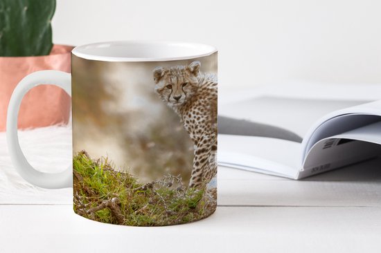 Tasse - Tasse à café - Léopard - Jeune - Nature - Tasses - 350 ML - Tasse - Tasses à café - Tasse à thé - Décoration Sinterklaas - Cadeaux pour enfants - Cadeaux chaussures Sinterklaas