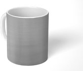 Mok - Metaal print - Zilver - Lijn - Mokken - 350 ML - Beker - Uitdeelcadeautjes
