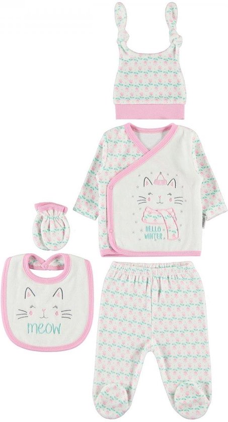 Hello winter 5-delige baby newborn kleding set meisjes - Newborn set - Babykleding