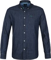 New Zealand Auckland - Overhemd Ohangai Donkerblauw - 3XL - Heren - Modern-fit