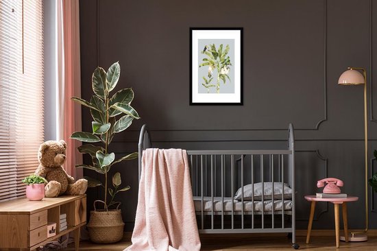 Cadre photo avec poster - Jungle - Paresseux - Vogel - 40x60 cm - Cadre poster