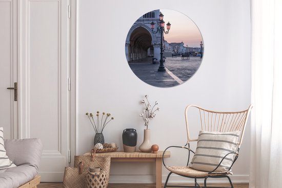 San Marco carré Wall Circle papier peint autocollant 100x100 cm / cercle papier peint / cercle mural / cercle vivant - auto-adhésif et découpe ronde