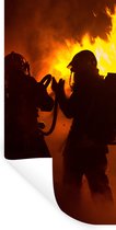 Muurstickers - Sticker Folie - Silhouetten van brandweermannen - 40x80 cm - Plakfolie - Muurstickers Kinderkamer - Zelfklevend Behang - Zelfklevend behangpapier - Stickerfolie