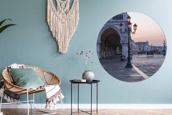 San Marco carré mural autocollant papier peint cercle ⌀ 120 cm / cercle papier peint / cercle mural / cercle vivant - auto-adhésif et découpe ronde