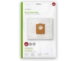 Nedis Stofzuigerzak - 10 Stuks - Synthetisch - Meest verkocht voor: Philips / Electrolux - Wit