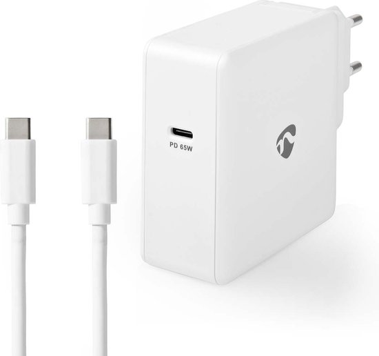 Chargeur Nedis | Fonction de charge rapide | PD3. 0 27W / PD3. 0 36W / PD3. 0 45W / PD3. 0 65W | 0 / 3.25AA | sortie : 1 | USB-C™ | Câble USB Type-C™ (détaché) | 3,00 m | 65 W. | Sélection de Voltage automatique