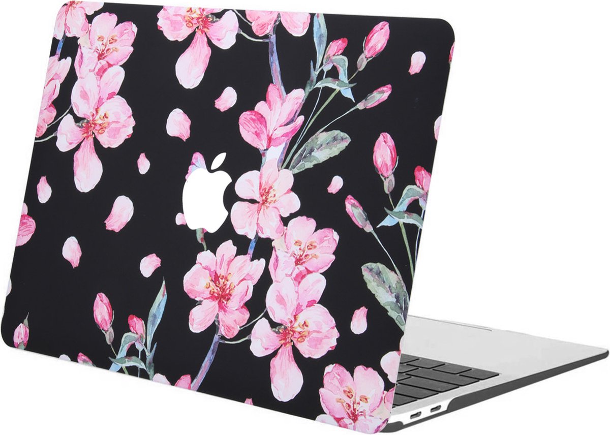 iMoshion Design Laptop Cover MacBook Pro 13 inch (2020) - Blossom Watercolor Black