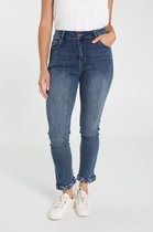 Cassis - Female - Jeans met revers met ruiten  - Denim
