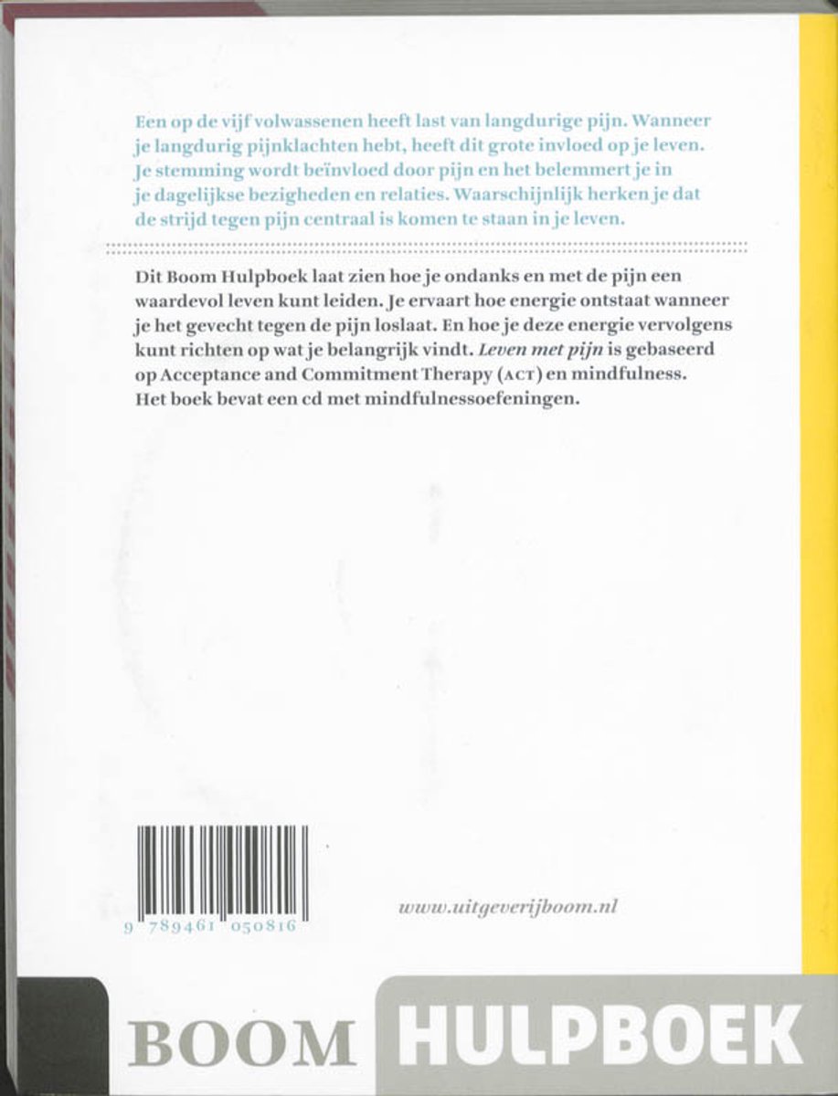 Boom Hulpboek - Leven met pijn - back cover
