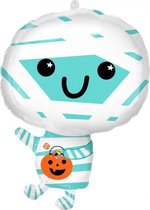 folieballon Happy Mummy 40 x 55 cm wit/blauw