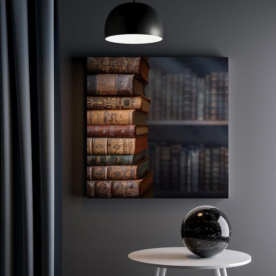 Artaza Toile Peinture Vieux Boeken Historiques - Rétro - 40x40 - Klein - Photo sur Toile - Impression sur Toile