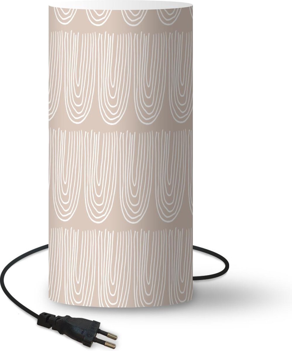 Lamp - Nachtlampje - Tafellamp slaapkamer - Zomer - Bogen - Abstract - 33 cm hoog - Ø15.9 cm - Inclusief LED lamp