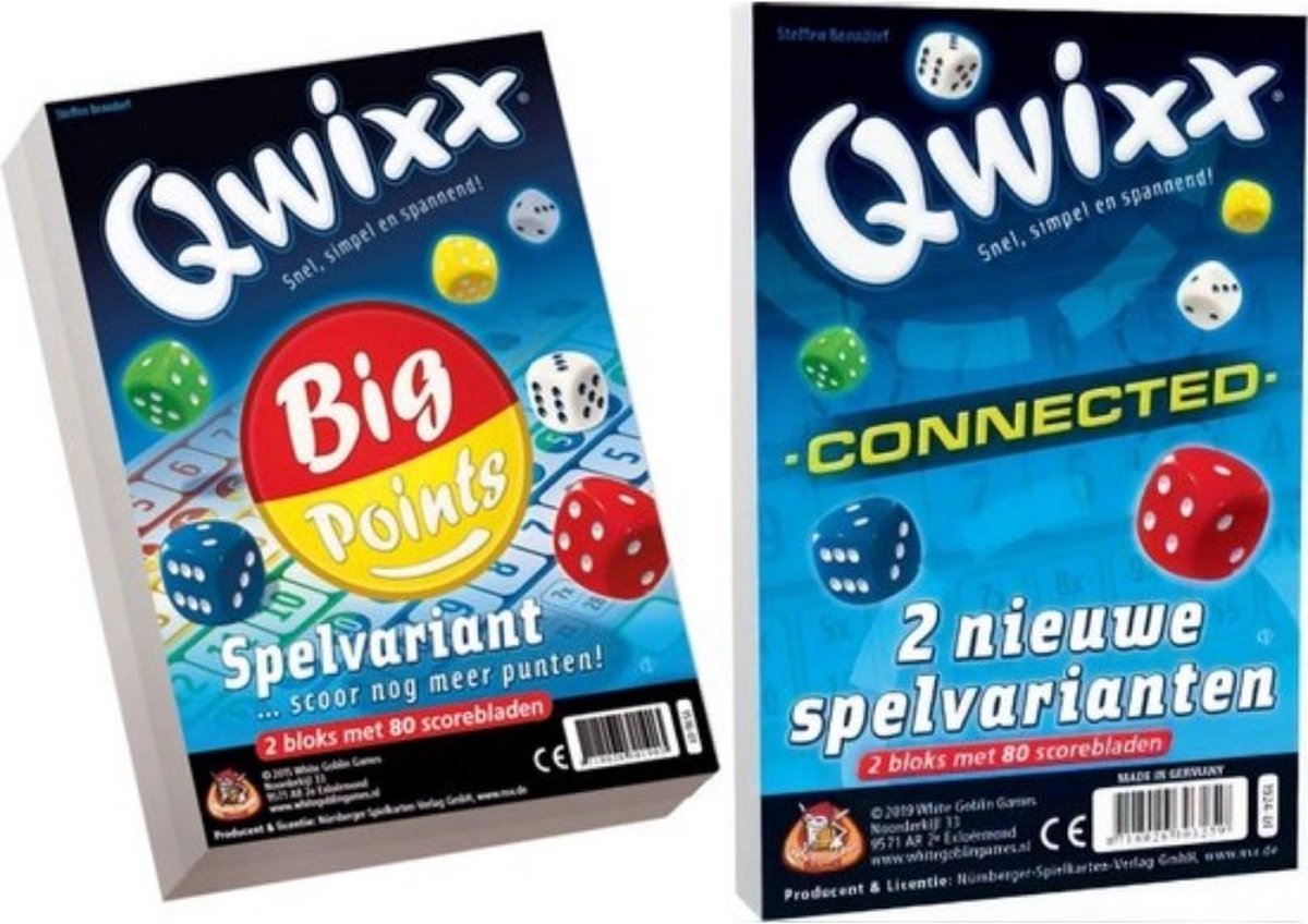 Spellenbundel - 2 stuks - Dobbelspel - Qwixx Big Points & Qwixx Connected