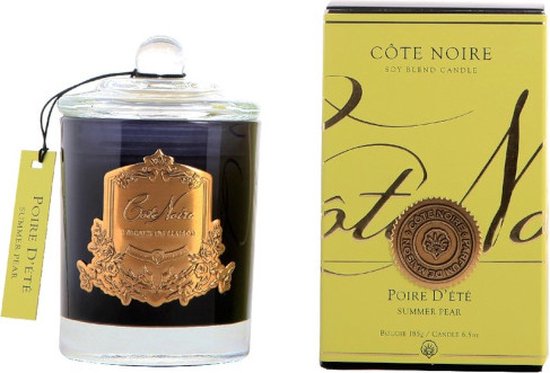 Bougie parfumée Poire Summer 185gr or - Côte Noire