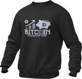 Crypto Kleding -In Bitcoin We Trust, Crypto Piggybank - Bitcoin - Trui/Sweater