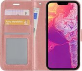 iPhone 13 Pro Max Hoesje Bookcase Kunstleer - iPhone 13 Pro Max Hoes Flip Case Book Cover - Rose Goud